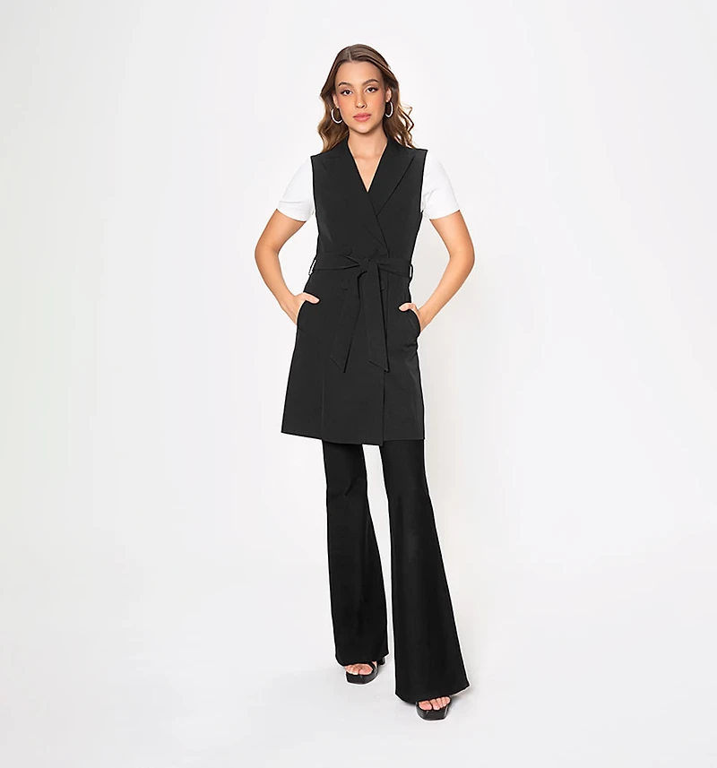 Vest with Metallic FF Button