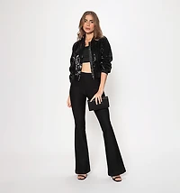 Sequin Covered Bomber Jacket