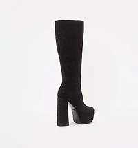 High Platform Boots with Mini Crystals