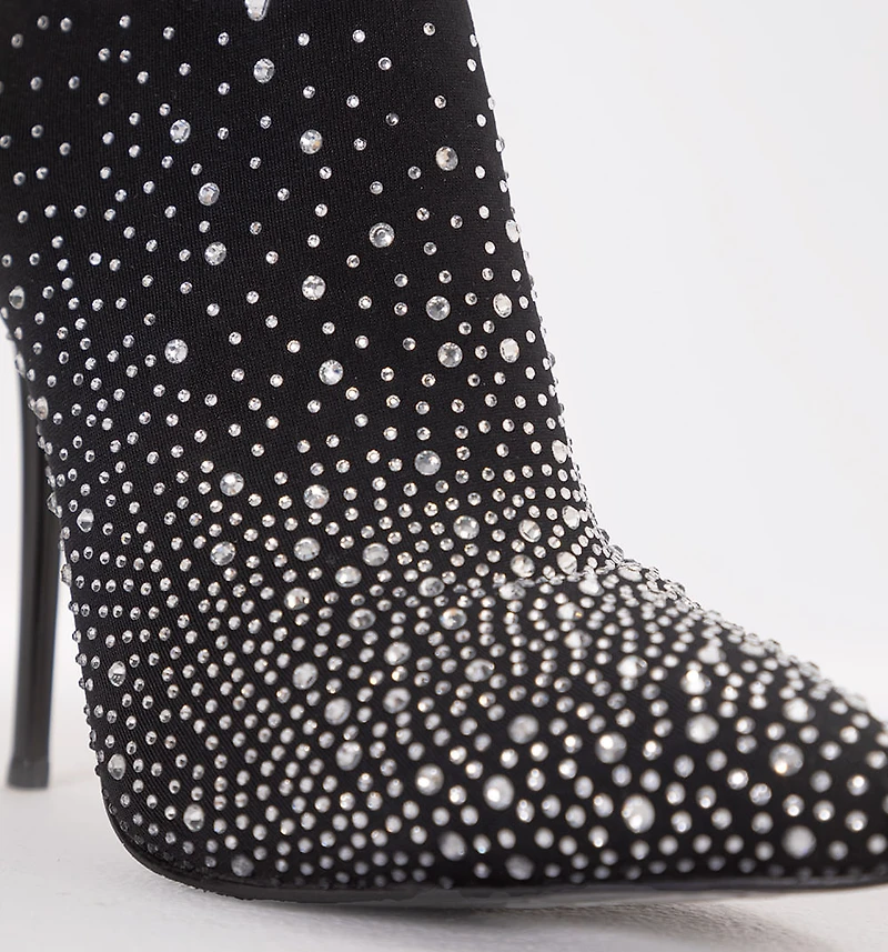 Over the Knee Sock Boot with Silver Hot Fix