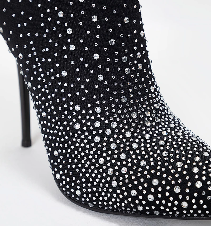 Over the Knee Sock Boot with Silver Hot Fix