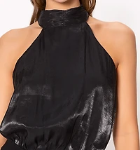 Halter Bodysuit with a Flowy Structure
