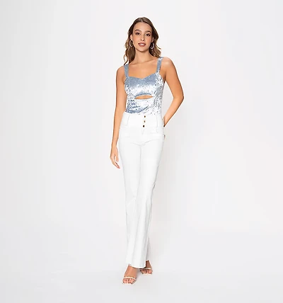 Strap Bodysuit with Front Cut-Out