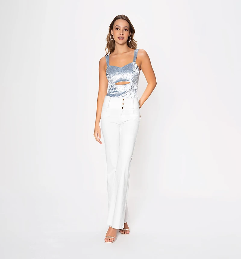 Strap Bodysuit with Front Cut-Out