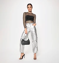 M/L mesh bodysuit with tone-on-tone hot fix