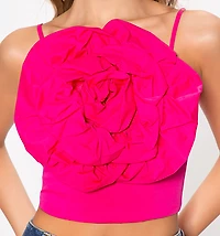 Blouse With Straps And A Maxi Rose