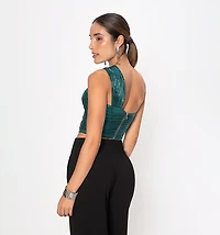 One-Shoulder Knotted Blouse