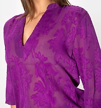 3/4 Sleeve shirt dress with crossed straps