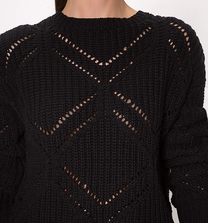 Diamond Knit Crop Sweater