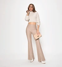 Chevron knit cropped sweater