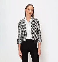 Short Plaid Blazer