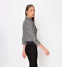 Short Plaid Blazer