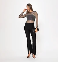 Long sleeve bodysuit with hot fixt