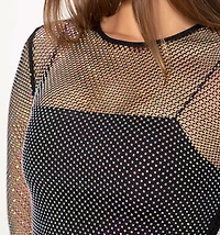 Long sleeve bodysuit with hot fixt