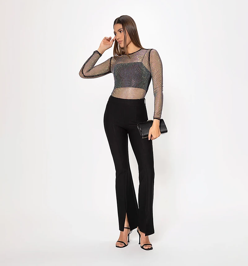 Long sleeve bodysuit with hot fixt
