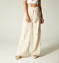 HIGH WAIST PALAZZO PANTS WITH BELT