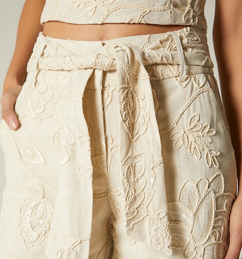 HIGH WAIST PALAZZO PANTS WITH BELT