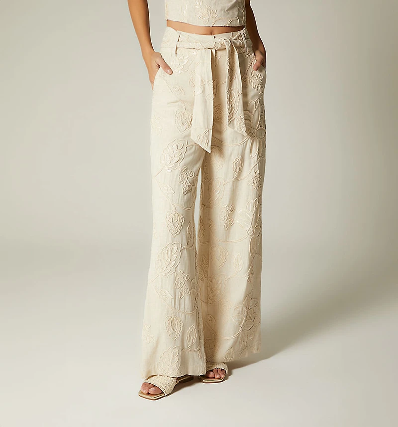 HIGH WAIST PALAZZO PANTS WITH BELT