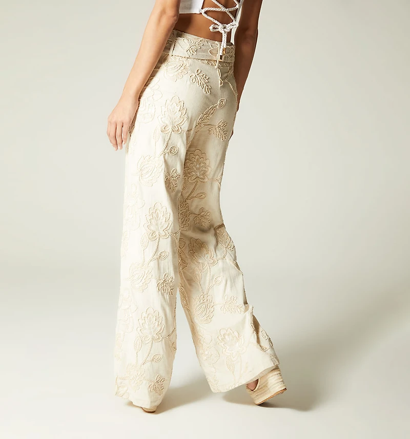 HIGH WAIST PALAZZO PANTS WITH BELT