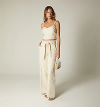 HIGH WAIST PALAZZO PANTS WITH BELT