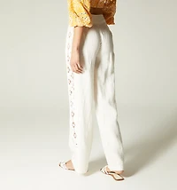 HIGH WAIST PALAZZO PANTS WITH LACE