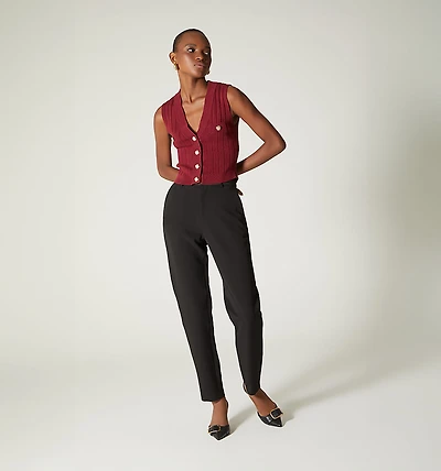 Pants with Satin Waistband