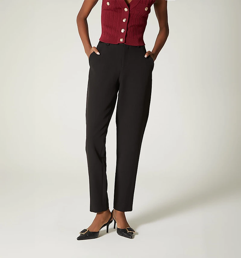 Pants with Satin Waistband