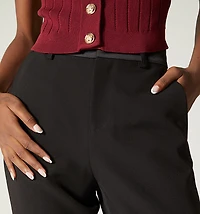 Pants with Satin Waistband