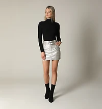 SHORT SKIRT WITH DOUBLE WAISTBAND AND BELT