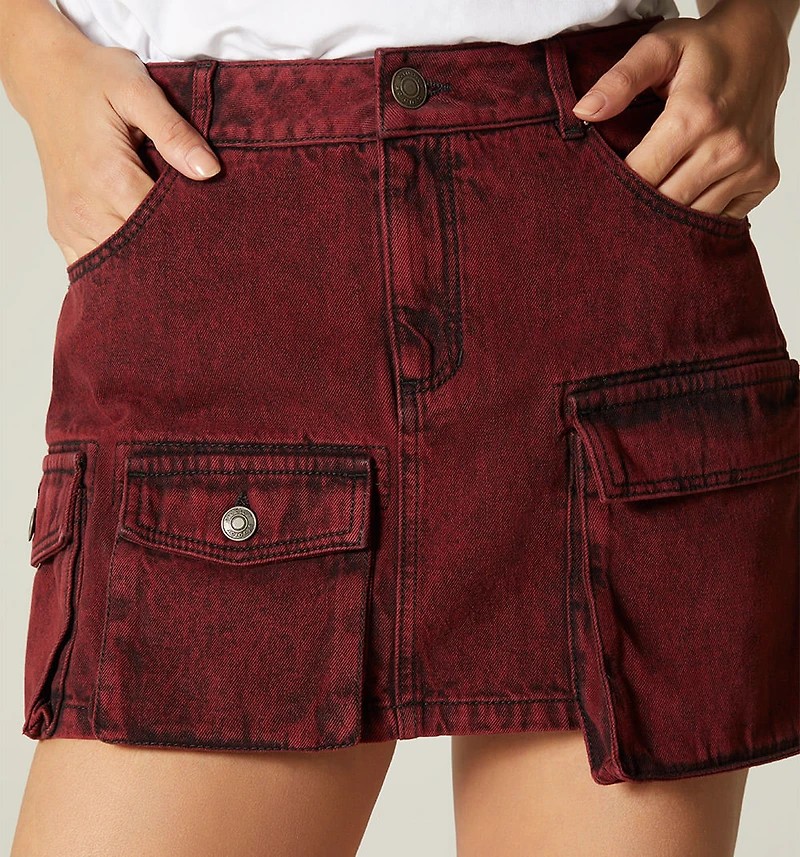 SHORT SKIRT, CARGO POCKETS