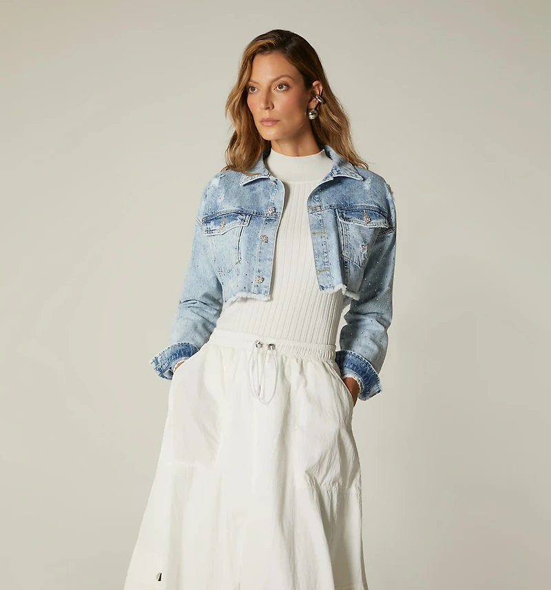 OVERSIZED SHORT CLASSIC JACKET WITH HOT