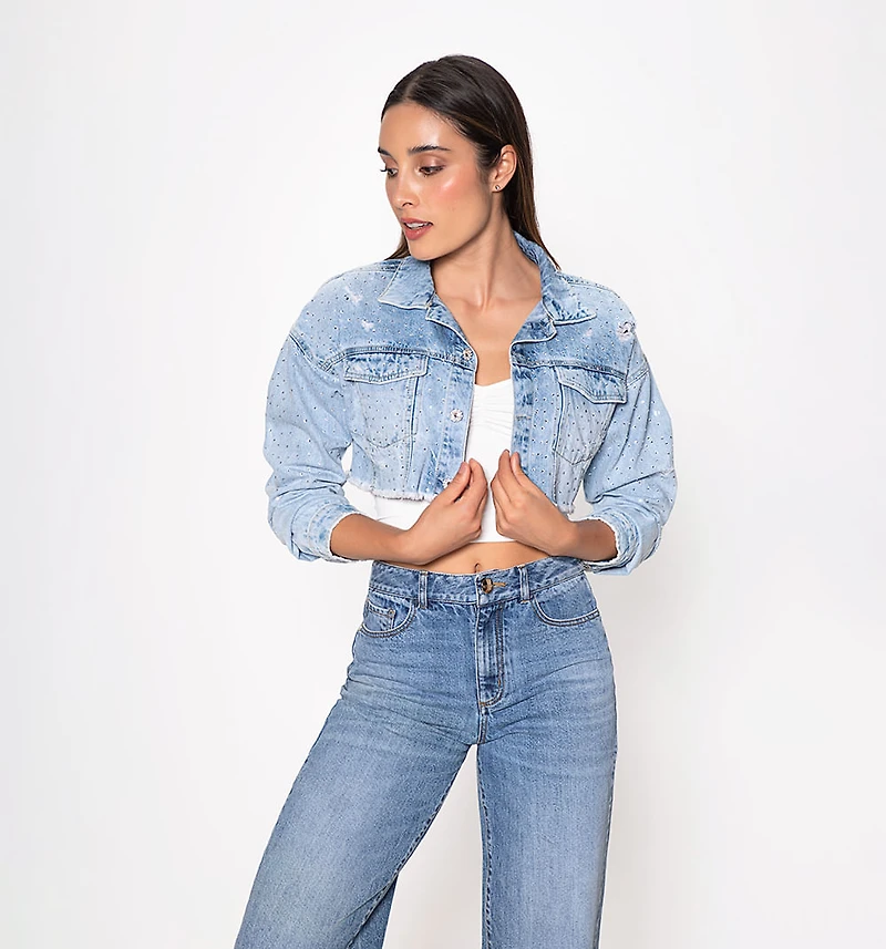 OVERSIZED SHORT CLASSIC JACKET WITH HOT