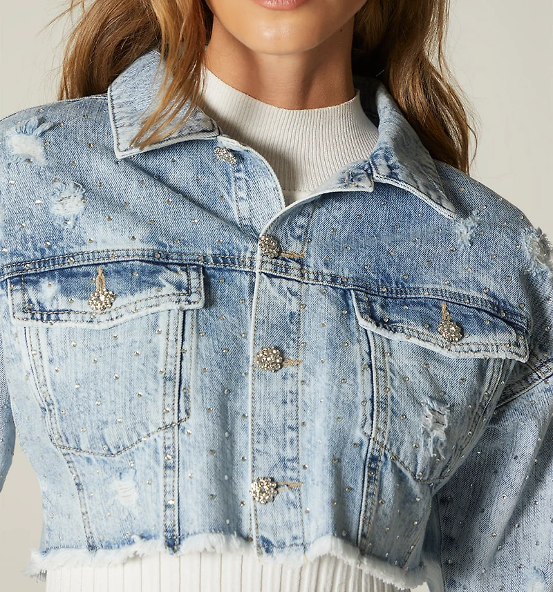 OVERSIZED SHORT CLASSIC JACKET WITH HOT