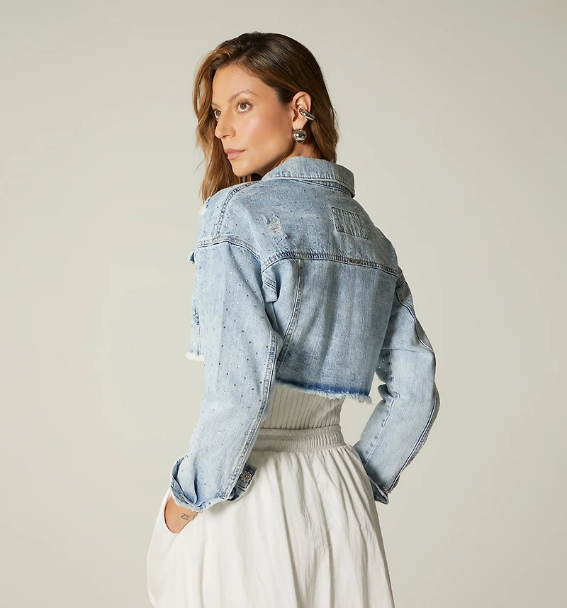 OVERSIZED SHORT CLASSIC JACKET WITH HOT