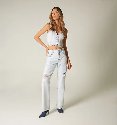 LIGHT BLUE DENIM VEST