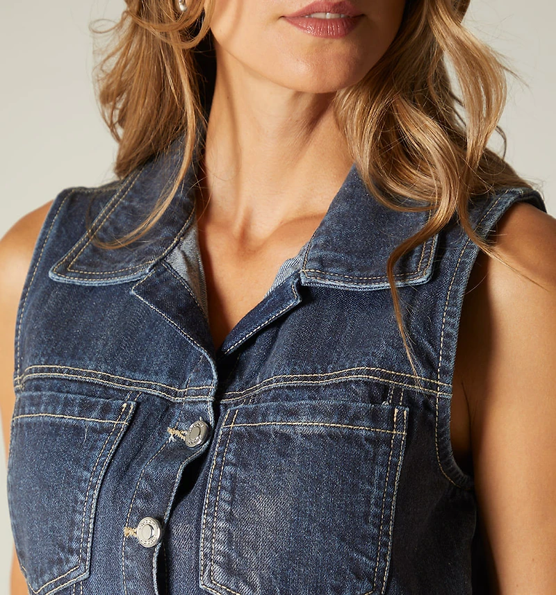 SHORT VEST WITH POCKETS, WASHING PROCESS