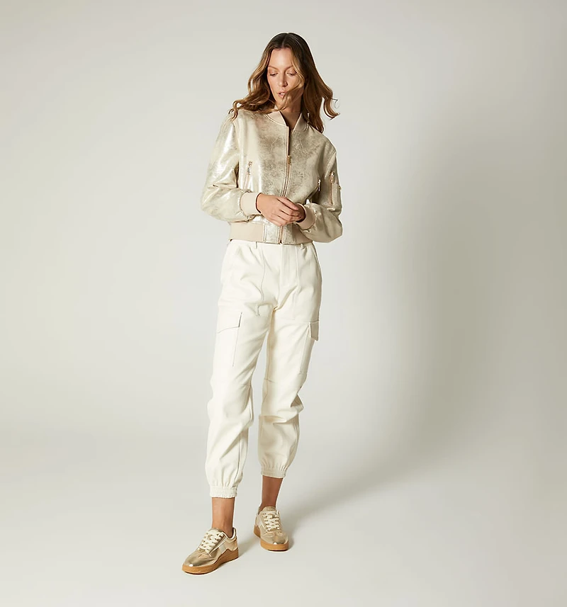 Bomber Jacket with Foil Effect