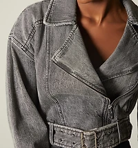SHORT JACKET, BIKER STYLE, WITH ZIP