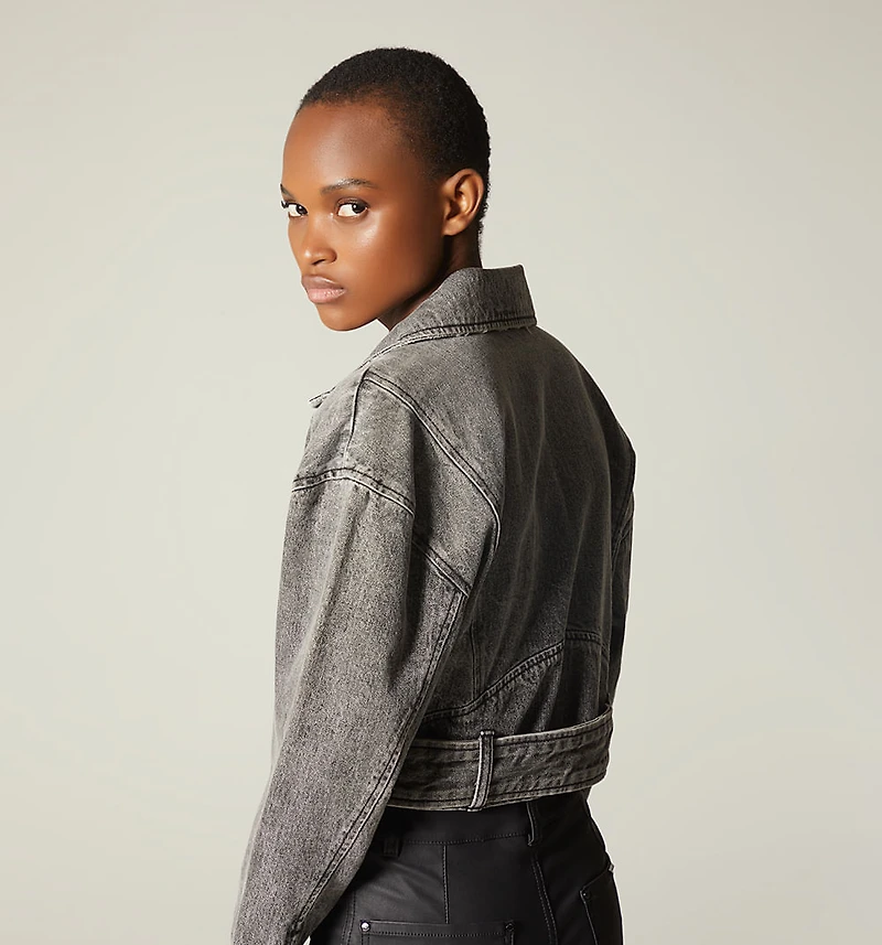 SHORT JACKET, BIKER STYLE, WITH ZIP