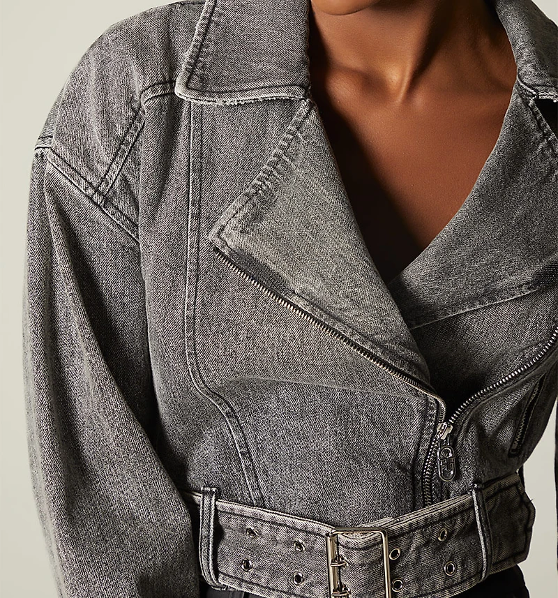 SHORT JACKET, BIKER STYLE, WITH ZIP