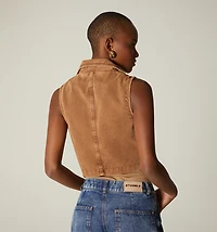 SLEEVELESS VEST WITH LAPEL