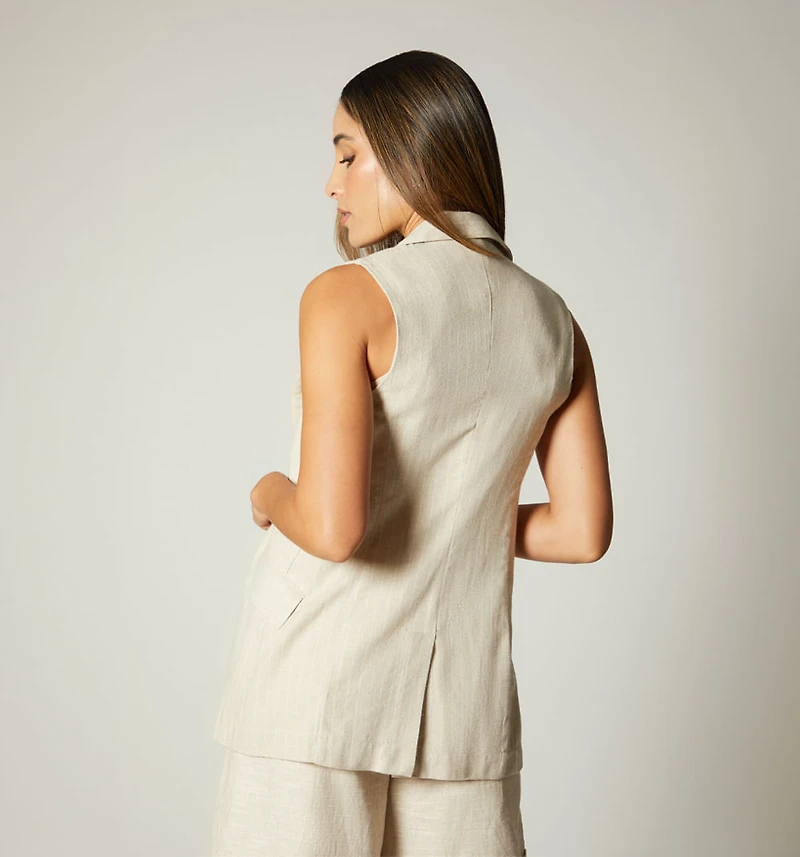 LONG WAISTCOAT LAPEL POCKETS WITH FLAP