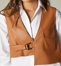 ASYMMETRIC VEST WITH HARDWARE