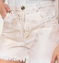 HIGH WAIST SHORT, FIVE POCKETS, WITH FO
