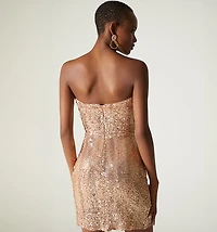 SHORT STRAPLESS DRESS