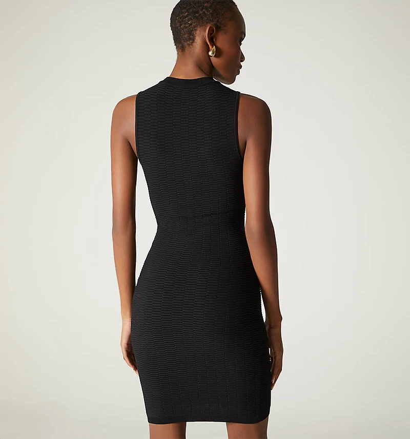 KNIT DRESS SLEEVELESS ROUND NECK