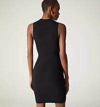 KNIT DRESS SLEEVELESS ROUND NECK