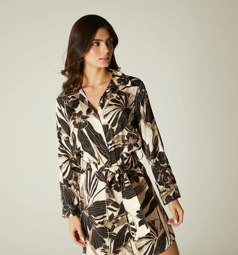 SHIRT DRESS 3/4 SLEEVE