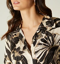 SHIRT DRESS 3/4 SLEEVE