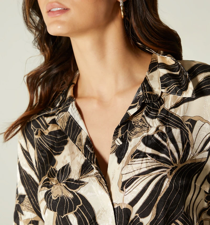 SHIRT DRESS 3/4 SLEEVE